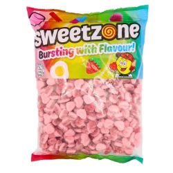 Sweetzone Fizzy Strawberry Hearts 1Kg Bulk Bag