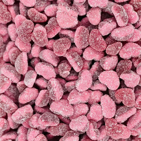 Sweetzone Fizzy Strawberry Hearts - 1Kg Bulk Bag