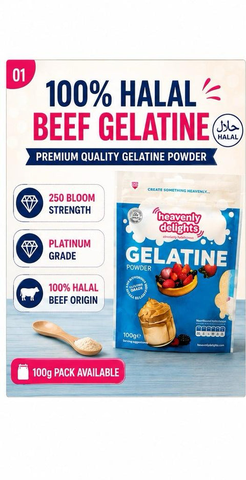 Halal Beef Gelatine Powder - 100g Pack