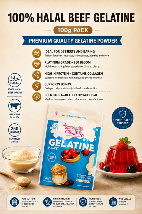 Halal Beef Gelatine Powder - 100g Pack