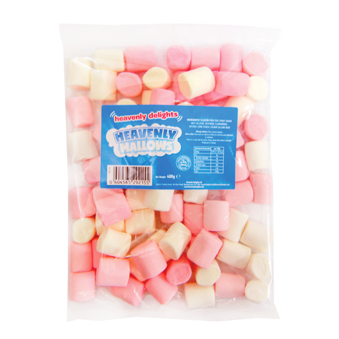 Pink & White Heavenly Mallows - 18 x 400g Bulk Bags
