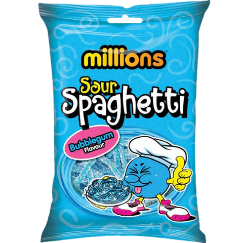 Millions Sour Bubblegum Spaghetti - 12 x 120g