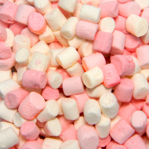 Pink & White Mini Mallows - 18 x 400g Bulk Bags