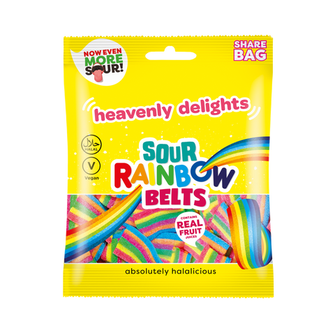 Sour Rainbow Belts - 140gr Share Bag