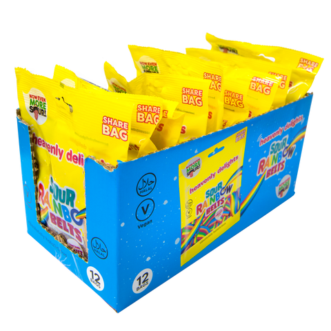 Sour Rainbow Belts - 12 x 140gr Share Bags