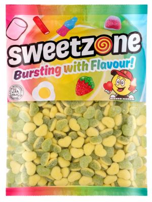 Sweetzone Apple & Custard Hearts 1Kg Bulk Bag