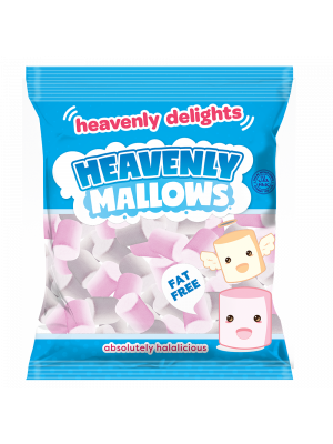 Heavenly Mallows [Strawberry & Vanilla Flavoured Marshmallows] 140g Bag