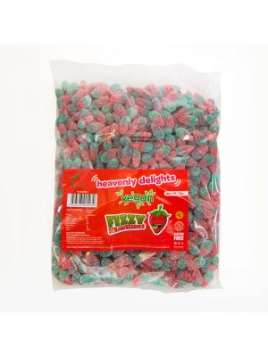 Vegan Fizzy Strawberries 1KG Bulk bag