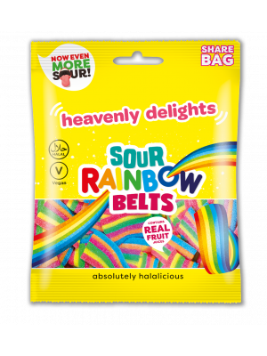 Sour Rainbow Belts (140gr Share Bag)
