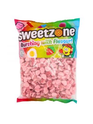 Sweetzone Fizzy Strawberry Hearts 1Kg Bulk Bag