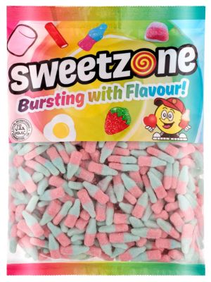 Sweetzone Fizzy Blue Bottles 1Kg Bulk Bag