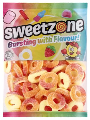 Sweetzone Peach Rings 1Kg Bulk Bag